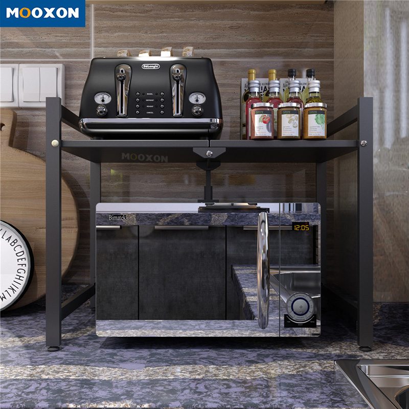 Installation-free Folding Kitchen Dishwasher Rack Microwave Shelf