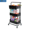 3 Tier Multi-Function Kitchen Rolling Organizer Hotel Service Storage Rack Trolley Cart