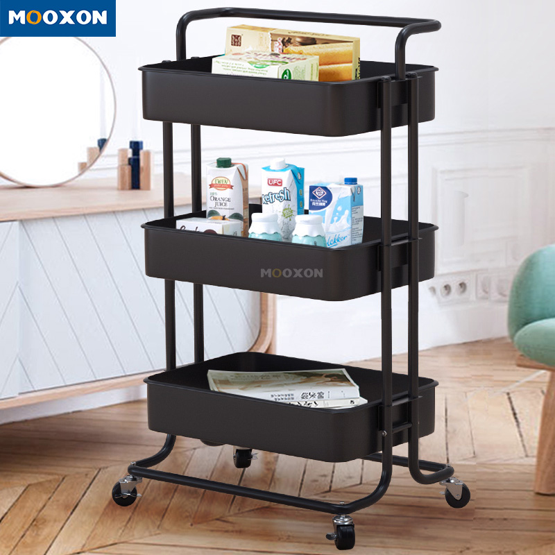  Three-layer Kitchen Tool Multifunction Storage Holder Food Trolley Cart