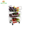 Kitchen Stackable Organizer Basket Vegetable Fruit Storage Shelves Trolley Cart
