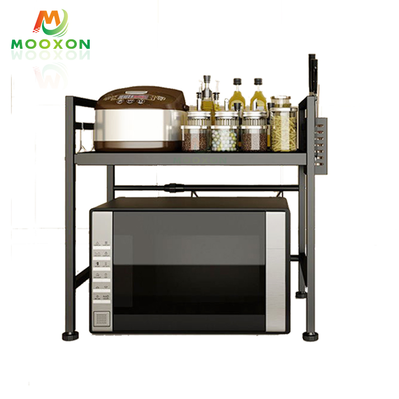 Adjustable Oven Stand Kitchen Storage Shelf Spice Organizer Microwave Rack