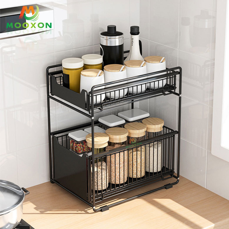 Good Capacity Multi-Function Kitchen Storage Drawers Under The Sink Rack
