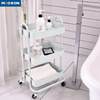 Multifunctional Kitchen Rolling Home Mesh Utility Storage Trolley Cart 