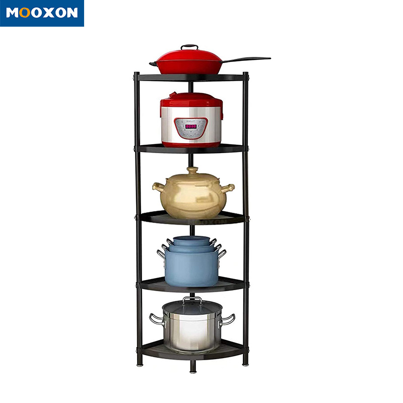 Collapsible Pot Rack Storage Organizer Cookware Stand Kitchen Shelf Floor Metal Rack
