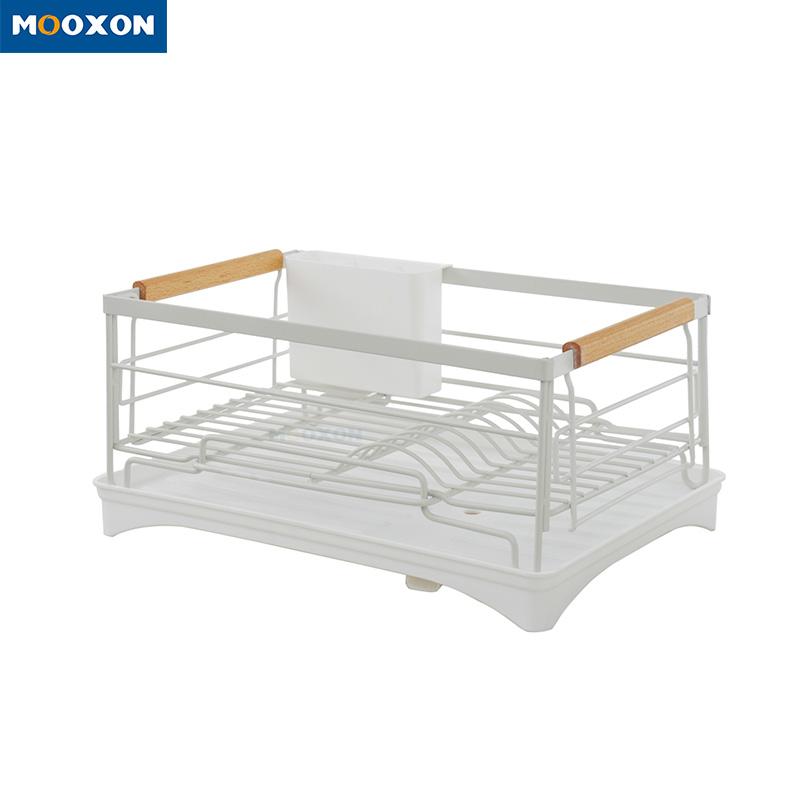 2 Tier Bowl Plate Shelf Kitchen Drainer Storage Organizer Dish Drying Rack 