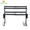 Wholesale Kitchen Multi-function Over The Sink Black Adjustable Metal Dish Rack 