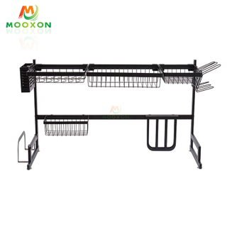 Space Save Stainless Steel 91 Cm Kitchen Rack Dish 2 Layer Over Sink Home Storage Holder 