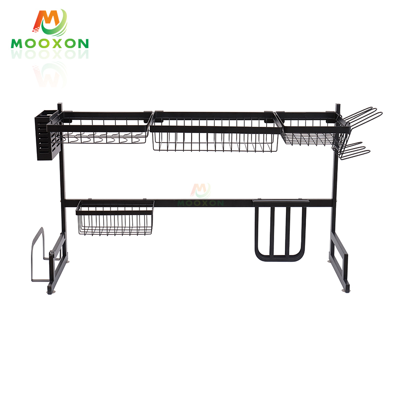 Space Save Stainless Steel 91 Cm Kitchen Rack Dish 2 Layer Over Sink Home Storage Holder 