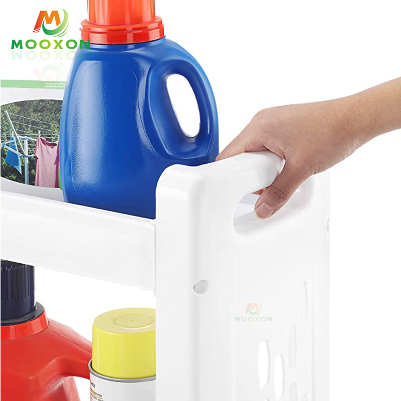 Space Save Home Bathroom Metal Storage Rack Laundry Supplies Storage Cart