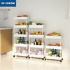 Carbon Steel Multifunction 4 Tier Bathroom Storage Shelves Trolley Cart 