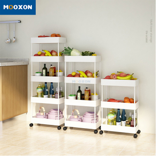  Kitchen Multifunction 4 Tier Home Storage Trolley Cart with Wheels