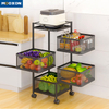 Multifunction Rust-proof Rotatable Storage Basket Organizer Fruit Bowl Bread Vegetable Holder Basket 