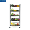 Kitchen Multifunction Mobile Metal Shelves Storage Rolling Cart