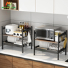  Nordic Popular Multifunction Iron 2-tier Spice Rack Microwave Oven Rack 