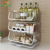  Kitchen Utility Shelf Fruit Storage Organizer Stackable Vegetable Rack Storage Basket