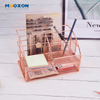 Free-installation Rose Gold Desktop Wire Pencil Wire Basket Locker Metal Mesh Holder Rack