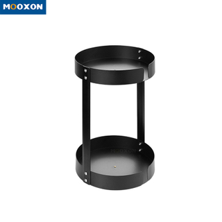 2 Tier Rotatable Storage Shelf Stainless Steel 360 Rotating Spice Holder Rack 