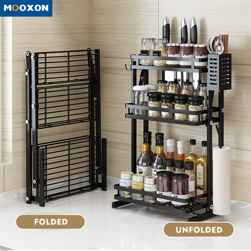 Fancy Spice Holder Seasoning Rack Hanging Wall Mounted Spice Rack Kitchen Storage Rack 