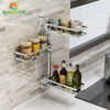 3 Tiers Adjustable Kitchen Storage Shelf Stainless Steel Rotating Spice Rack 