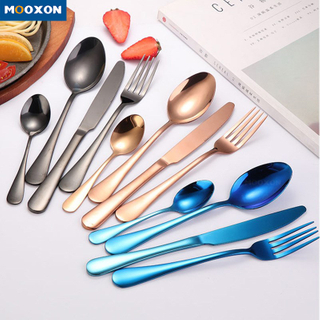24-piece Stainless Steel Flatware Sets Matte Gold Spoon Fork Knife Cutlery Set