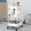 Carbon Steel Office Cabinet Cosmetic Storage Trolley Cart With Wheels