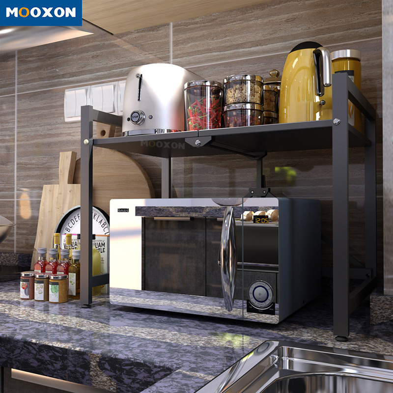 Multipurpose Kitchen Storage Holders Metal Microwave Oven Shelf Stand Removable Kitchen Storage Shelf