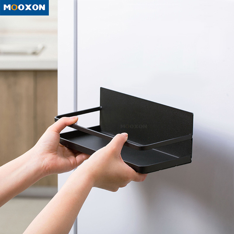 Modern Magnet Wall-Mounted Fridge Racks Organizer Refrigerator Magnetic Shelf 