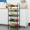 Kitchen Multifunction Mobile Metal Shelves Storage Rolling Cart