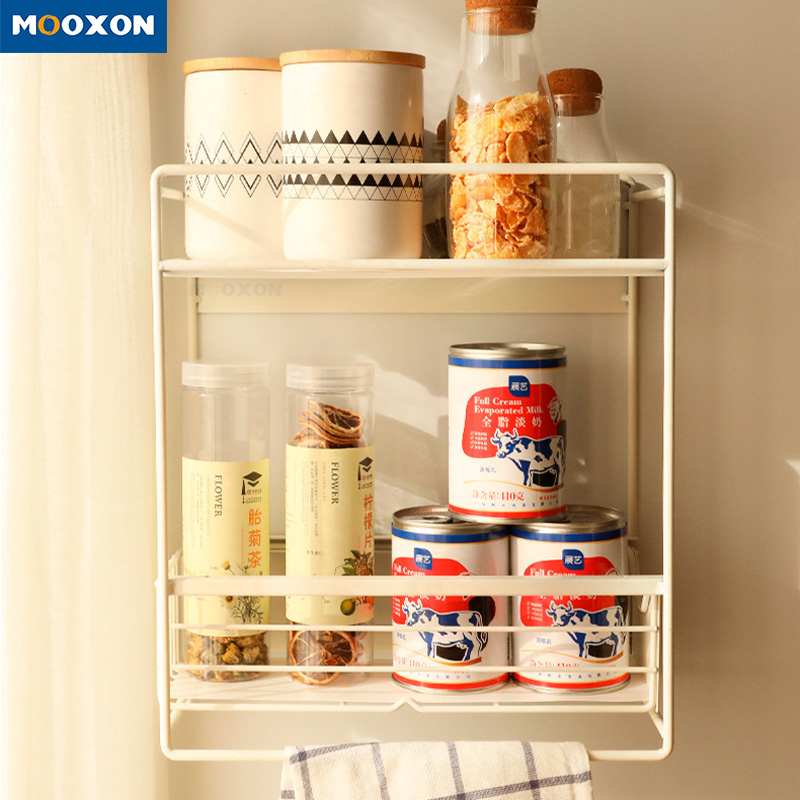 High Quality Magnet Wall-mounted Refrigerator Side Storage Rack Magnetic Shelf 