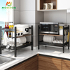  Nordic Popular Multifunction Iron 2-tier Spice Rack Microwave Oven Rack 