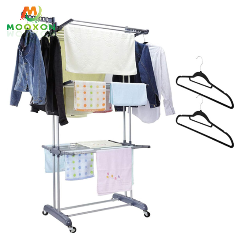 Hot Sale 3 Tiered Foldable Multipurpose Hanging Cloth Rack Drying Clothes Rack 