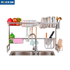 85cm Over Sink Storage Drainer Holders Dish Rack Stainless Steel Kitchen Organizer