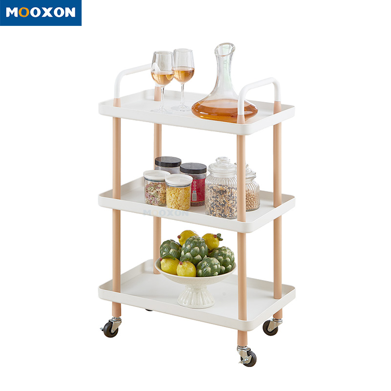 Home Storage Rolling Trolley Rack Design Kitchen Storage Shelf With Handles