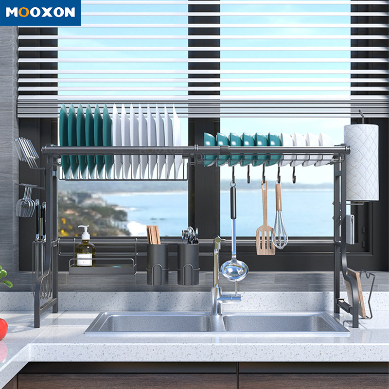 Space Saver Adjustable Kitchen Storage Organizer Holder Over Sink Dish Rack
