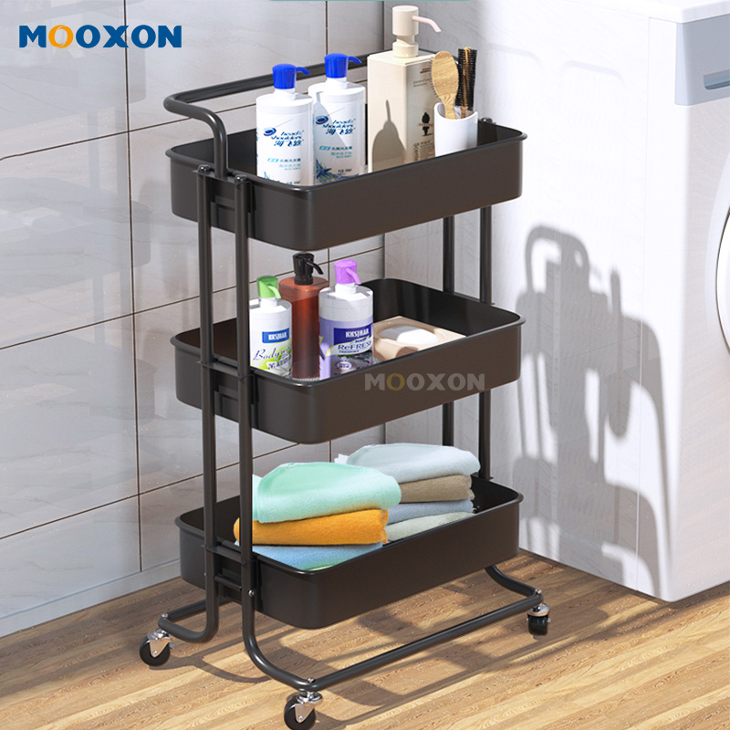  Three-layer Kitchen Tool Multifunction Storage Holder Food Trolley Cart