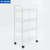 5 Tier Metal Mesh Rolling Storage Cart Utility Trolley Bathroom Organizer Rack