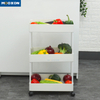 Rolling Shelves Service Cart Mesh Basket Kitchen Bathroom Storage Trolley 