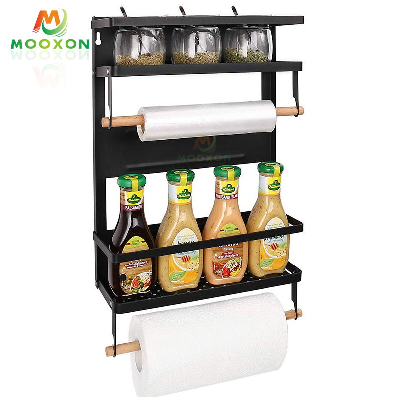 Kitchen Refrigeration Shelves Can Holder Washing Machine Side Storage Fridge Rack