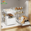 Home Organizer Storage Basket Drawer Stretch Cabinet Expandable Under The Sink Rack 