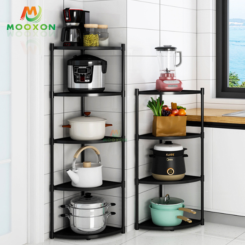2/3/4/5 Tier Kitchen Storage Shelf Bathroom Standing Organizer Pot Plant Corner Rack