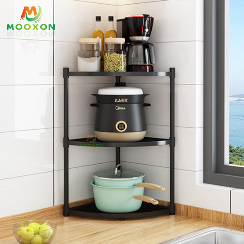 2/3/4/5 Tier Kitchen Storage Shelf Bathroom Standing Organizer Pot Plant Corner Rack