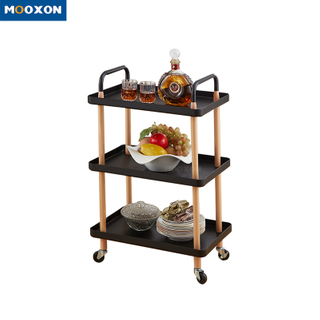 Home Metal 3 Tier Kitchen Standing Type Home Storage Holder Trolley Cart 