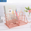 Multifunction Large Desktop Stationery Pen Holder Desktop Organizer Storage Metal Basket