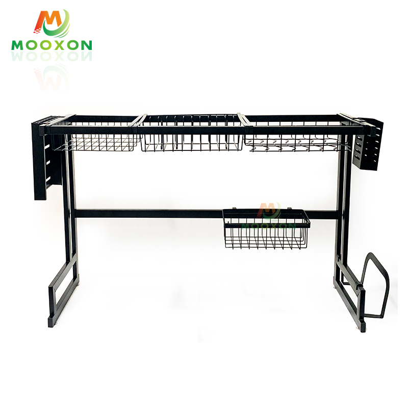 Stainless Steel 86cm Storage And Holders Kitchen Organizer Over The Sink Dish Drainer Rack 