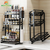 Fold Spice Holder Stainless Steel Kitchen Storage Rack Spice Rack