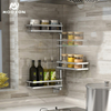 3 Tiers Adjustable Kitchen Storage Shelf Stainless Steel Rotating Spice Rack 
