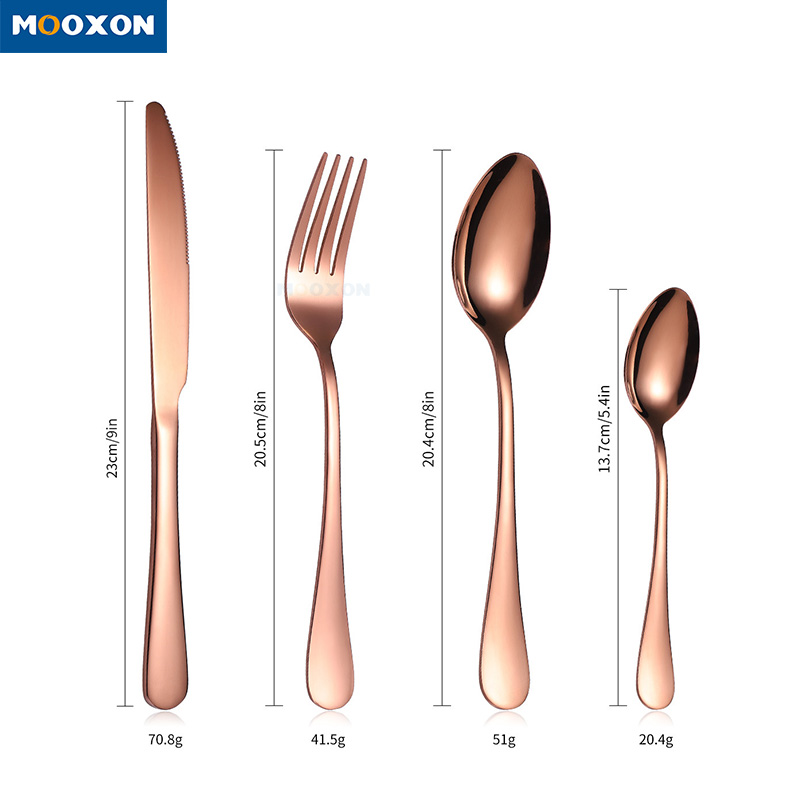 24-piece Stainless Steel Flatware Sets Matte Gold Spoon Fork Knife Cutlery Set