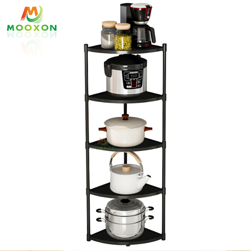 2/3/4/5 Tier Kitchen Storage Shelf Bathroom Standing Organizer Pot Plant Corner Rack