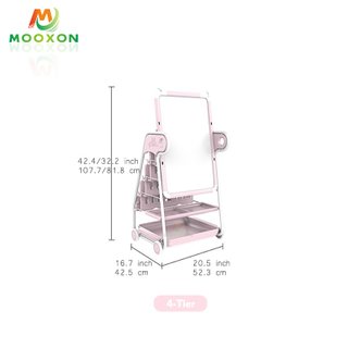 New Design Children's Toy Easel Bookshelf Storage Multifunctional Trolley