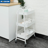 Kitchen 3 Tier Multifunctional Metal Vegetable Storage Rolling Mesh Trolley Holder